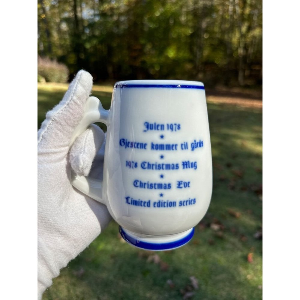 1978 Porsgrund Norway Limited Edition Christmas Mug "Christmas Eve" Vintage